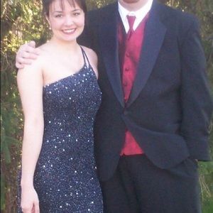 Scala Black Sequin Gown